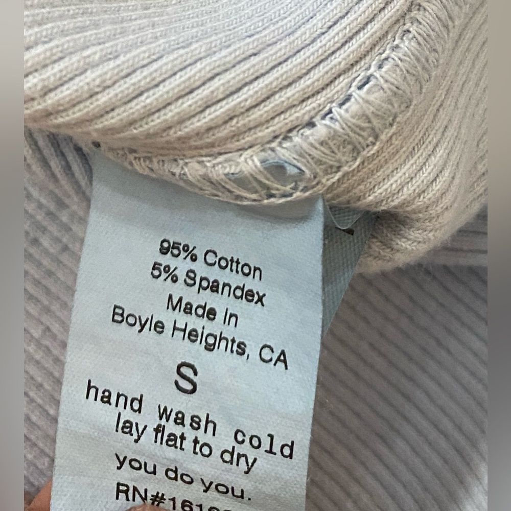 perfectwhitetee Light Blue Ribbed Tank Top - Picture 4 of 8